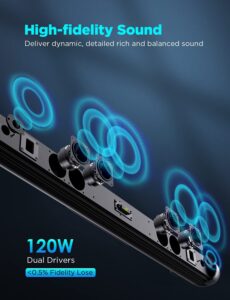 Barra de Sonido para TV, 7 EQ+HiFi Dynamic comprar amazon